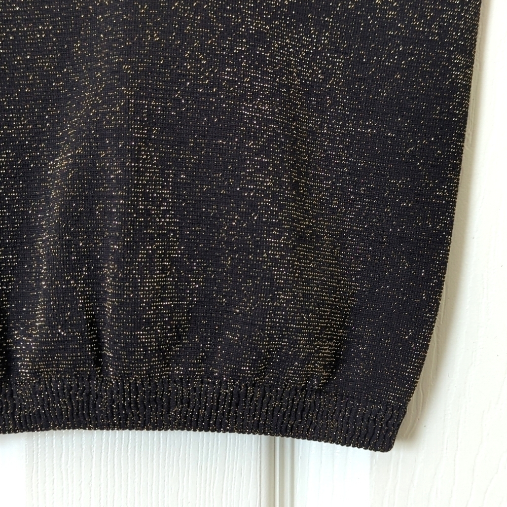Intimately Free People Lurex Knit Skinny Strap Seamless Brami Top Black Gold XS - Picture 6 of 9